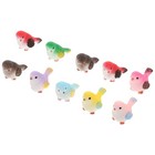 10pcs Resin Bird Figurines Embellished Garden Statue Mini Bird Ornaments