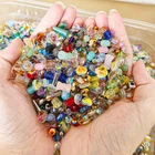 Assorted Bulk Glass Beads 1/2 lb 216mm Colorful Crystal Beads for Jewelry