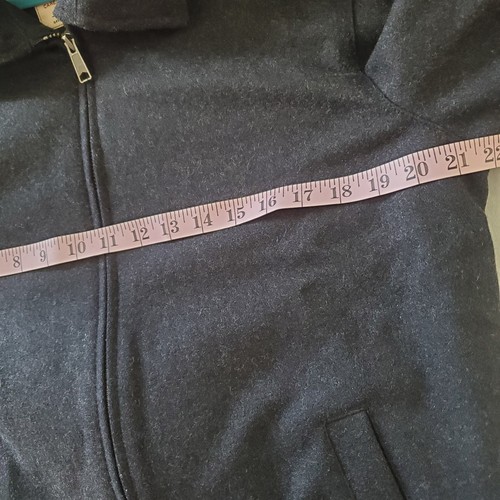 Old Navy Herren Mantel anthrazit grau Wollmischung gefüttert Gr. M Freizeit Reise Preppy  - Bild 8 von 15