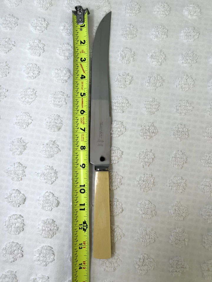 Cuchillo y tenedor de talla de acero inoxidable Sheffield Firth mango marinero vintage Priestley Foto 4 de 4