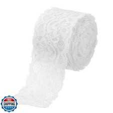 MECCANIXITY Lace Trim 10 Yards 2 Inch Flower Elastic Lace Ribbons for Craft G
