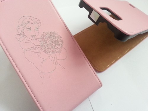 Samsung Galaxy Ace Two i8160 BELLE BEAUTY AND THE BEAST LEATHER  flip phone case - Afbeelding 1 van 1