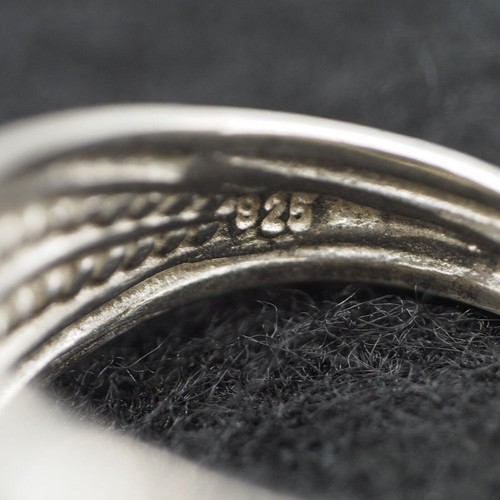 Anello Chateau d'Argent in argento sterling citrino 8 ct 6,2 grammi misura 7,75 - Foto 10 di 14