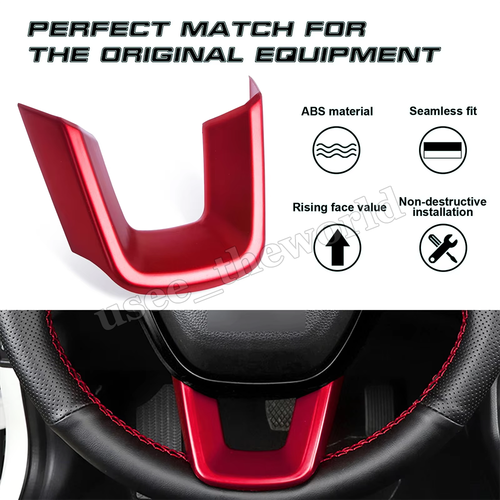 Para Honda Civic 11ª Gen 2022 2023 2024 2025 Volante U Cuadro Cubierta Borde - Imagen 6 de 9