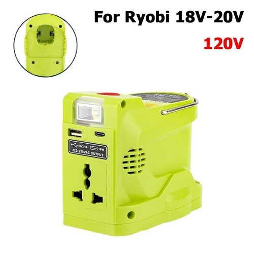 200W Power Inverter for Ryobi ONE+ 18V Battery Convert to AC 120V/220V w/Type-C - Picture 5 of 17