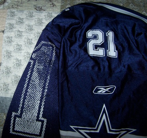 Vintage Reebok NFL Dallas Cowboys Sz Large Blue Football Jersey Star J.Jones 21 - Picture 13 of 14