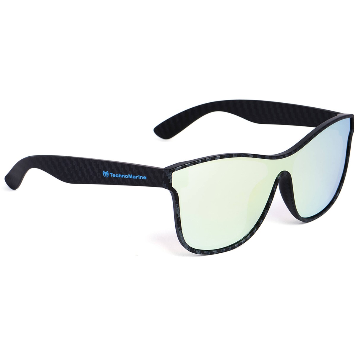 Technomarine Unisex Sunglasses Carbon Fiber Frame Yellow Mirror Lens TMEW010 06 eBay
