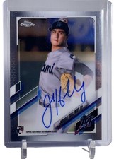 2021 Topps Chrome Jordan Holloway Chrome Rookie Auto RC Card #RA-JHO Marlins