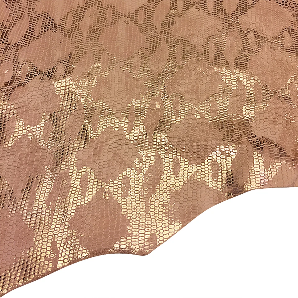 Pink Genuine Cowhide Leather Hides Silver Snakeskin Print Craft Fabric Material - Image 4 of 4