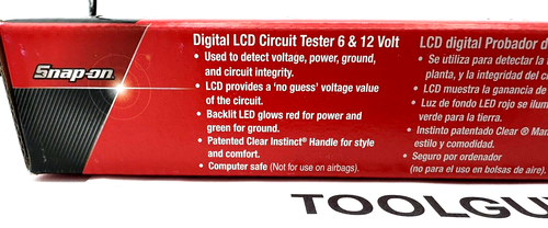 SNAP ON TOOLS EECT400 HV HI-VIZ Circuit Continuity LED Tester Digital Display - Picture 2 of 6