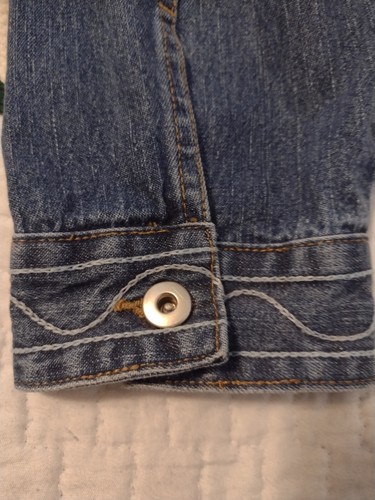 Women's Denim Embroidered Long Sleeve Jacket made by U-tility - Size 2X - Picture 5 of 12