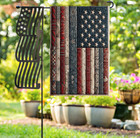 American Rustic Country Memorial Day Sign Garden Yard Flag Decor Outdoor 12 x 18