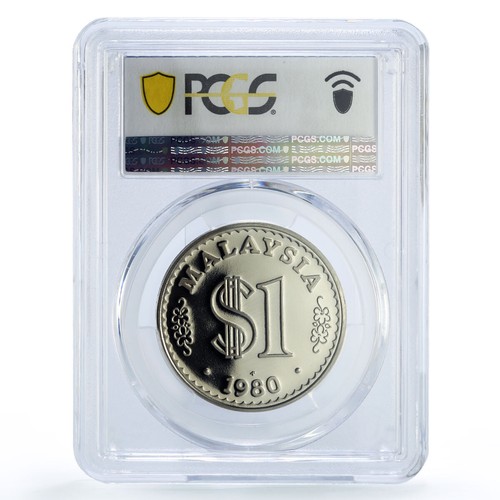 Malaysia 1 ringgit Republic Coinage Parliament House PR68 PCGS CuNi coin 1980 - Picture 2 of 2