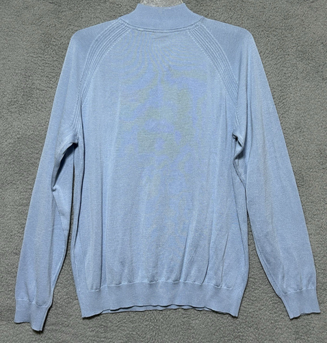 Pullover FootJoy Gathered Waist 1/4 Zip Uomo Large Blu Performance Golf Nuovo con etichette - Foto 5 di 11