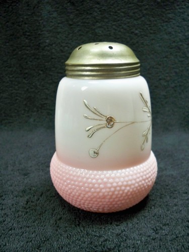 Buckeye Glass Acorn Pink Opaque SUGAR SHAKER Victorian Antiques EAPG Circa 1889 - Picture 10 of 13