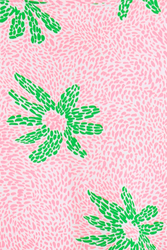 Women's Dress - Pink Green Printed Dress - Mini Dress - 2XL - Jersey Cotton - Picture 3 of 3