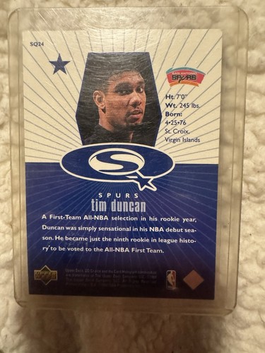 Tim Duncan 1998-99 Upper Deck UD Choice Starquest Blue SAN ANTONIO SPURS - Bild 3 von 3