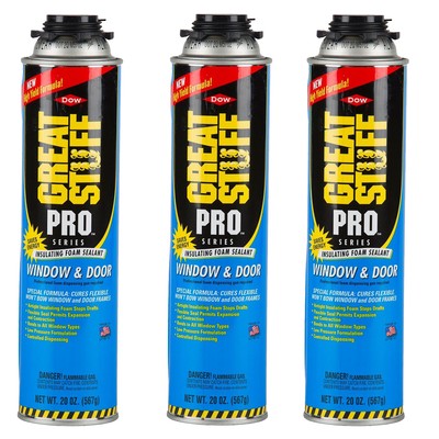 Dow Great Stuff Pro Window And Door 20oz Foam 187273 Pack Of 3