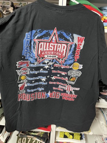 2006 NBA All-Star East Meets West Vintage T-Shirt XL Shaq Yao Ming Kobe Lebron - 第 3/4 張圖片