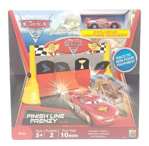 Disney Pixar Cars 2 Finish Line Frenzy Game with Exclusive Lightning McQueen NEW - Picture 2 of 8