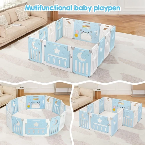 10/14/18 Stk Laufgitter Baby Laufstall Faltbar DIY Absperrgitter Krabbelgitter - Bild 14 von 59