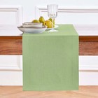 Solino Home Linen Table Runner 14 x 90 Inch for Fall, Laurel Green Color, Fete