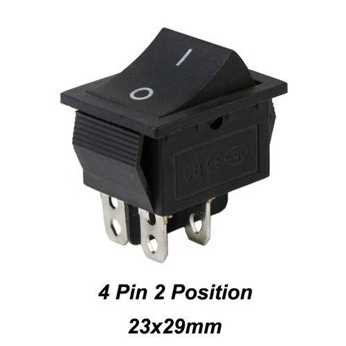 2 Position Rocker Switch Rectangular Illuminated 4Pin 250V 16A ON OFF KCD4 - Picture 5 of 6