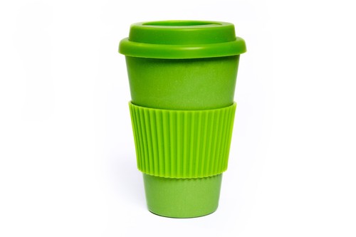 10 x grüne umweltfreundliche recycelte Kaffee-Reisebecher - Geschenke - Räumungsschnäppchen  - Bild 1 von 2