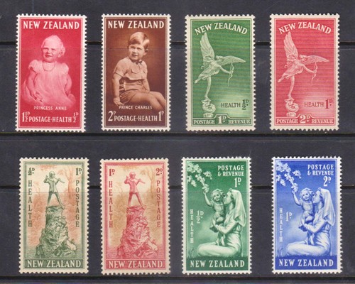 NEW ZEALAND - 1945-1952 SELECTED HEALTH STAMPS - 8V - MINT HINGED - Picture 1 of 4