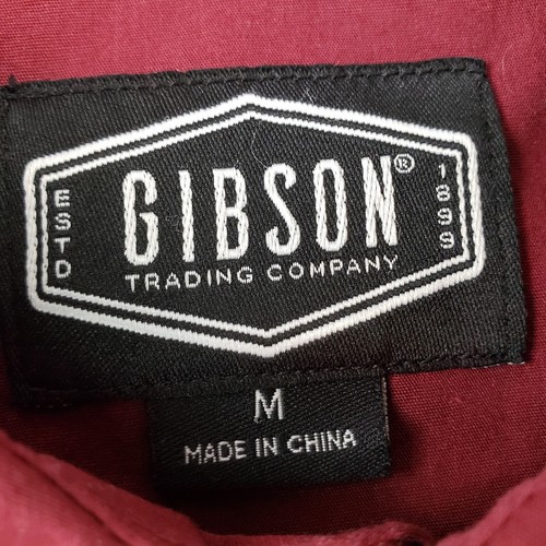 Camisa Occidental GIBSON Trading Company Perla A Presión Gris Humo Perla Broches de presión Hombres M - Imagen 9 de 14