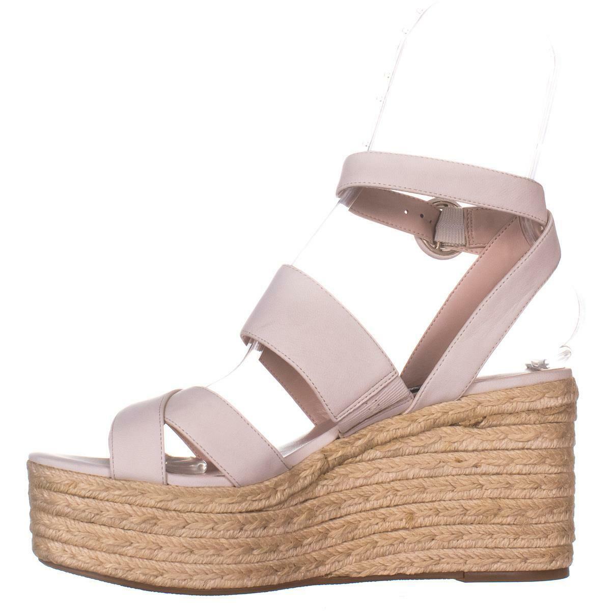 Nine West Womens Kushala Nubuck Espadrille Wedge Sandals Shoes BHFO 7013