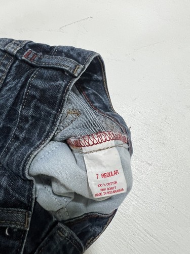Arizona Boys Straight Leg Blue Denim Jeans Size 7 - Picture 6 of 7