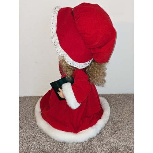 Papá Noel Mejor Muñeca Villancico Vestido Rojo Gorro Decoración Vacacional De Colección 1993 - Imagen 5 de 8