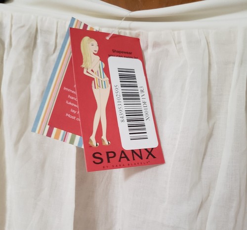 Spanx Look At Me Core Slims Creme Skirt Swimsuit Cover Up Waist Tie Size L / XL - Picture 3 of 4