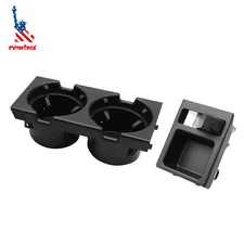 Black Front Center Console Cup Holder Coin Holder For BMW E46 51168217953 325i