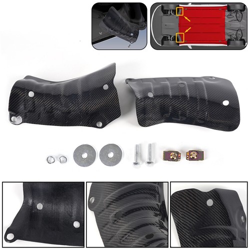 Carbon Fiber Coolant Guard Cover Lower Skid Plate For 2017-2024 Tesla Model 3 - Picture 5 of 10