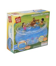 Play Day 8ft 3D Transparent Quick Set® Pool, Includes 2 Pairs of 3D Goggles FAST