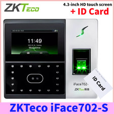 ZKTeco iFace702-S TCP/IP Facial Fingerprint Recognition Attendance Machine +ID