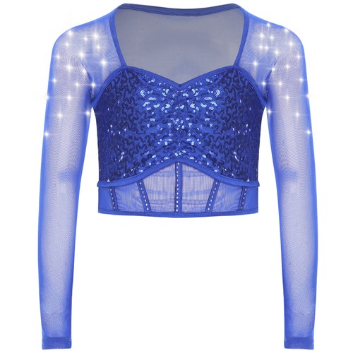 Kinder Mädchen Shirt Modern Pullover Performance Crop Top Radfahren Sweatshirt Club - Bild 8 von 49