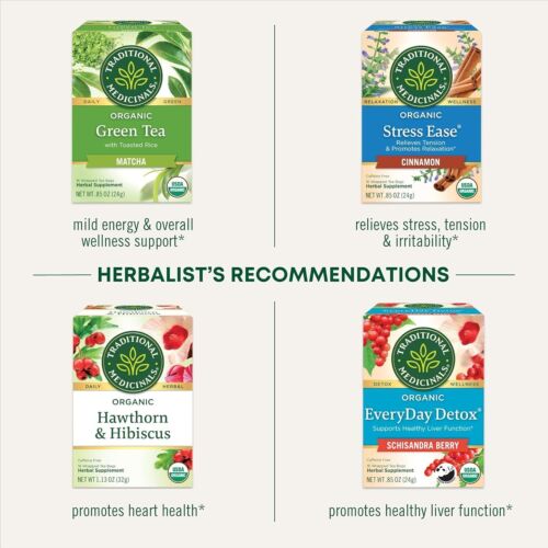 Traditional Medicinals Organic Hibiscus Herbal Tea, 16 Tea Bags Pack of 1 - Picture 6 of 8