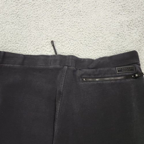 Burberry Sport Pants Pants Mens XXL 2XL Black Zipper Pockets Sweatpants *Flaws* - Picture 18 of 20