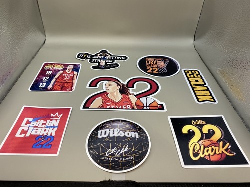 Caitlin Clark Vinyl Waterproof Stickers/Decals/ qty 8 see for dimensions
