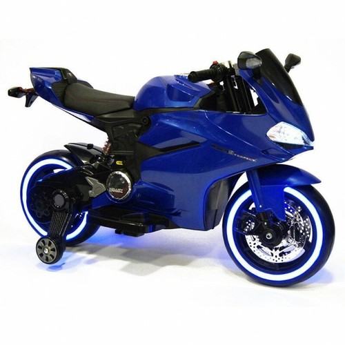Little Riders Ducati Motorbike 12V Replica Electric-Powered Kids Ride On - Blue - Picture 3 of 7
