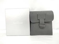 VINTAGE GENUINE Jaeger-LeCoultre watch box case wood leather Gray 240823012eA