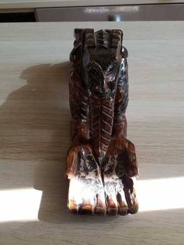 Wooden DEVIL EVIL traditional Handmade Hand Crafted VINTAGE OLD RARE CARVED - Picture 2 of 10