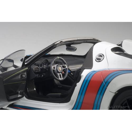 1:18 Autoart Porsche 918 Spider Livrea Martini #15 2013 AA77927 Modellino - Foto 6 di 11