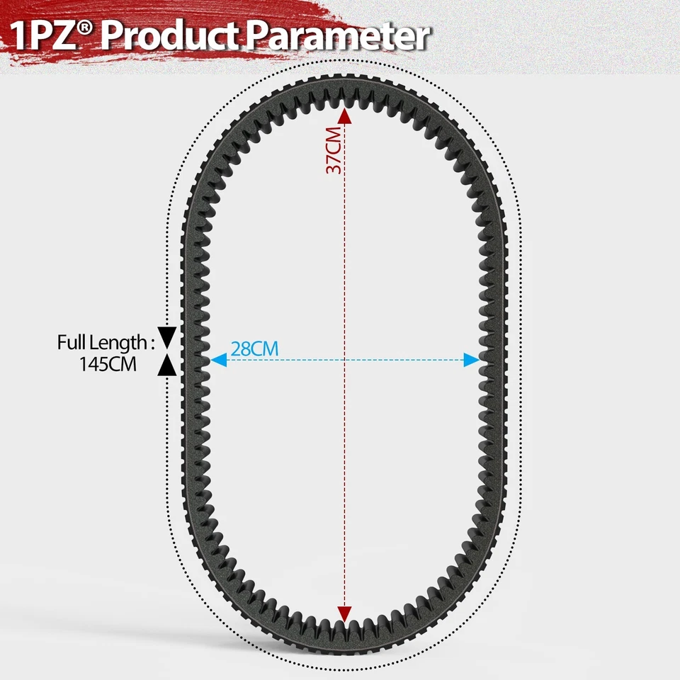 Drive Belt For Ski-Doo GSX GTX MXZ Renegade 600 800 900 1200 OEM #417300383 - Image 3 of 4