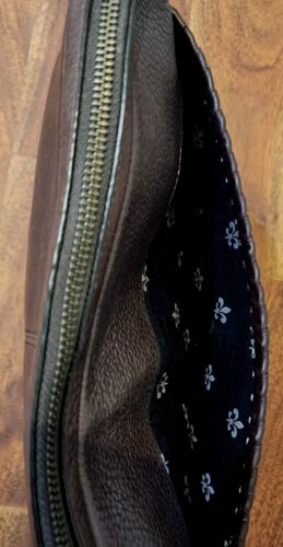 Rare Vtg John Varvatos Chocolate Brown Leather Portfolio Document Business Bag - Picture 11 of 13