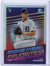 2021 Bowman Chrome Matt Manning Rookie of the Year Favorites Mojo Refractor