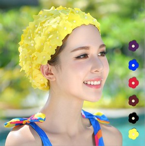 Flower-Bathing-Cap-Vintage-Petal-Retro-Swimming-Hat-Floral-Ladies-Woman-Swim-Cap